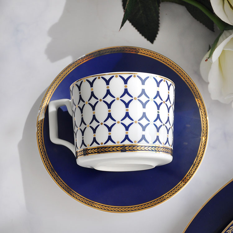 Fine Blue Bone China Dinnerware Set