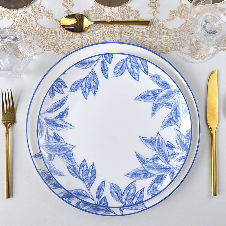 Blue Hummingbird Bone Dinner Set 