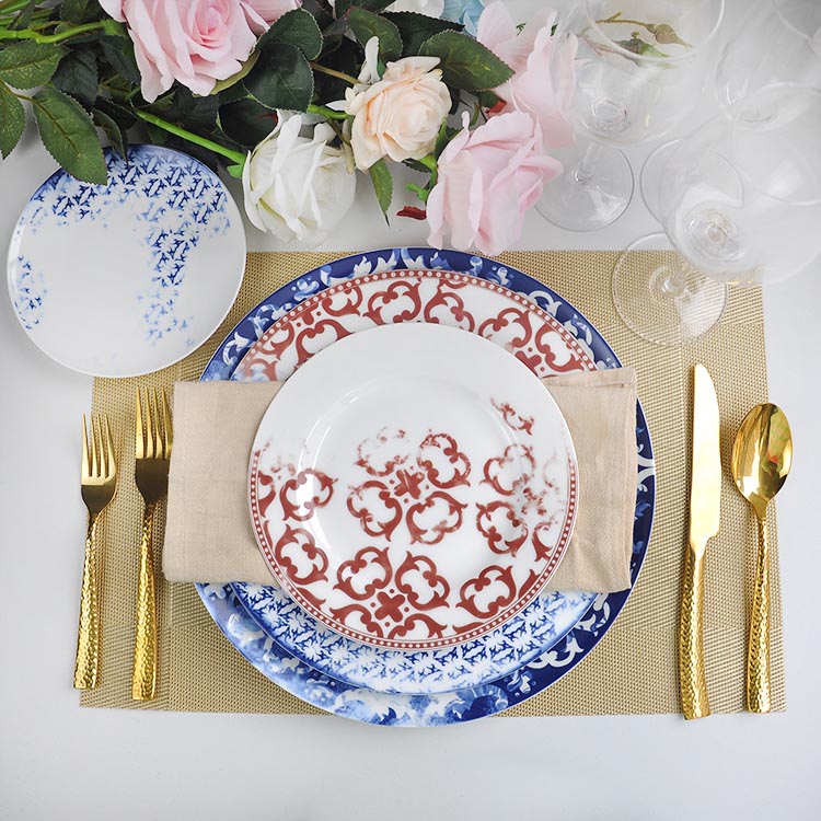 Colourful Ceramic Dinner Plates Set