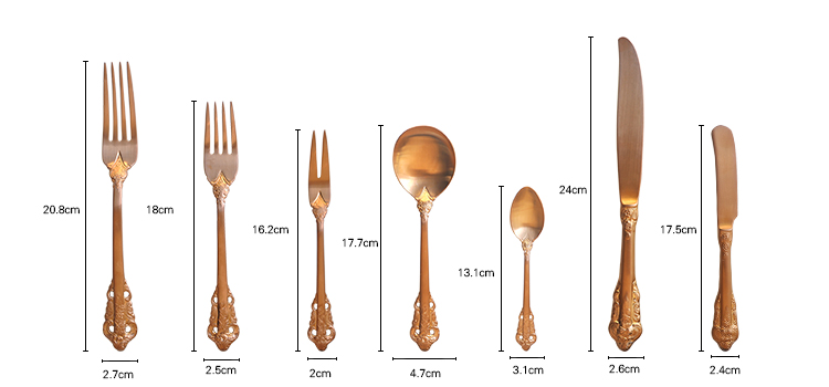 rose gold baroque flatware cutlery set