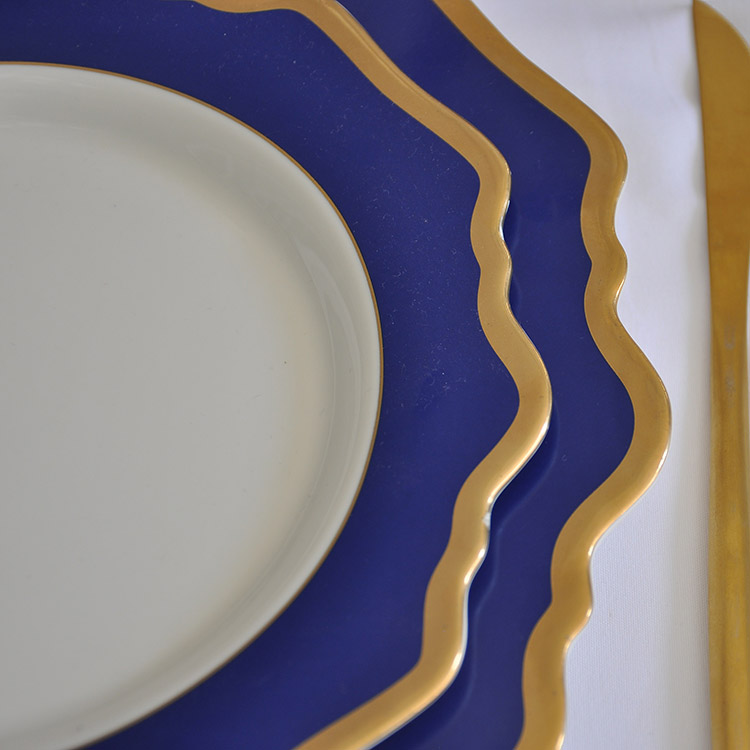 Dark Blue Porcelain Dish Service Set