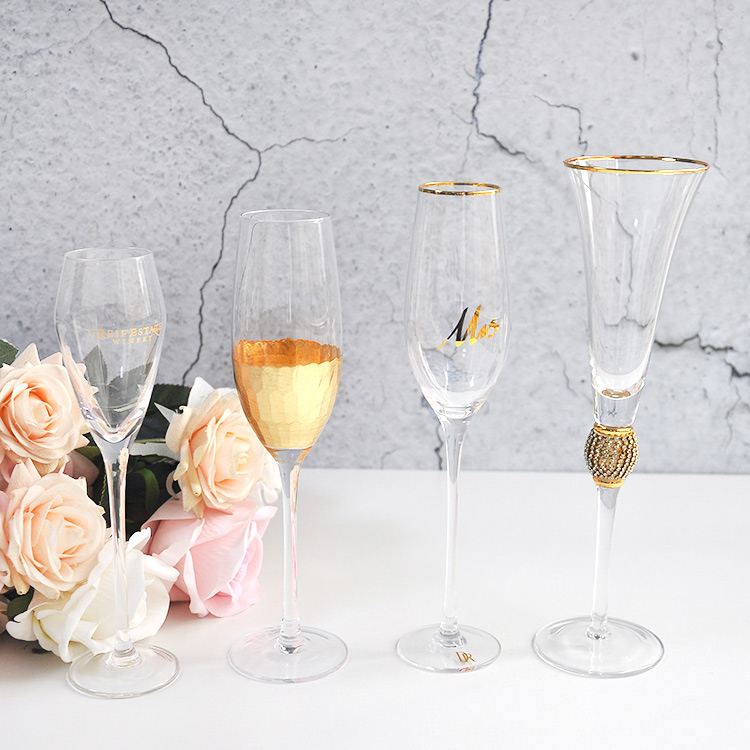 Clear Glass Champagne Flutes