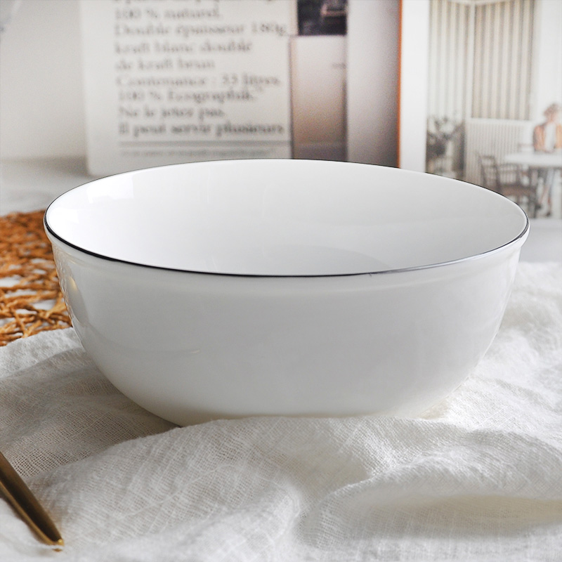 Black Rim Ceramics Cereal Bowl