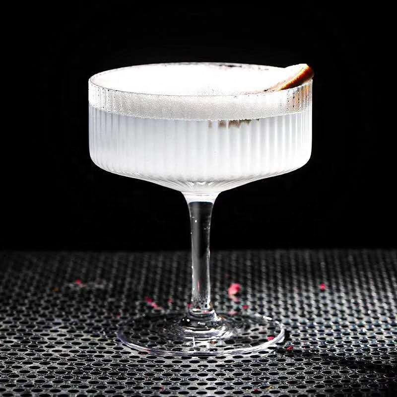 Classic Vertical Lines Cocktail Glasses