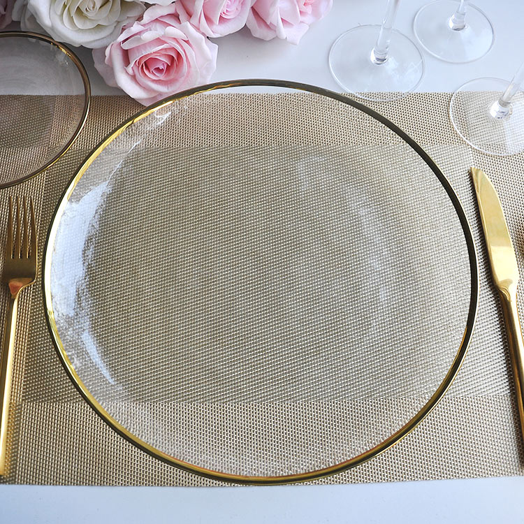 Gold Glass Dinnerware Set With Bowl Set