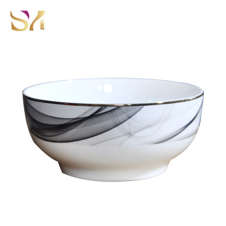 Black And White Dinnerware With Bowl Cup