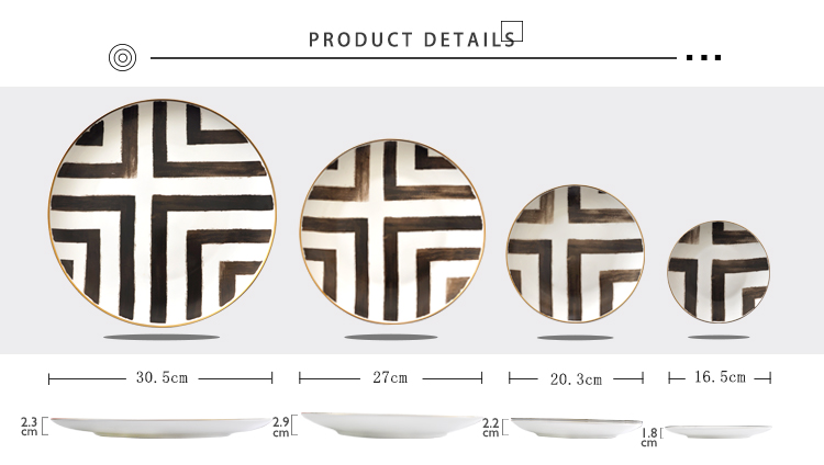 black and white stripe dinnerware catering plates manufacturers