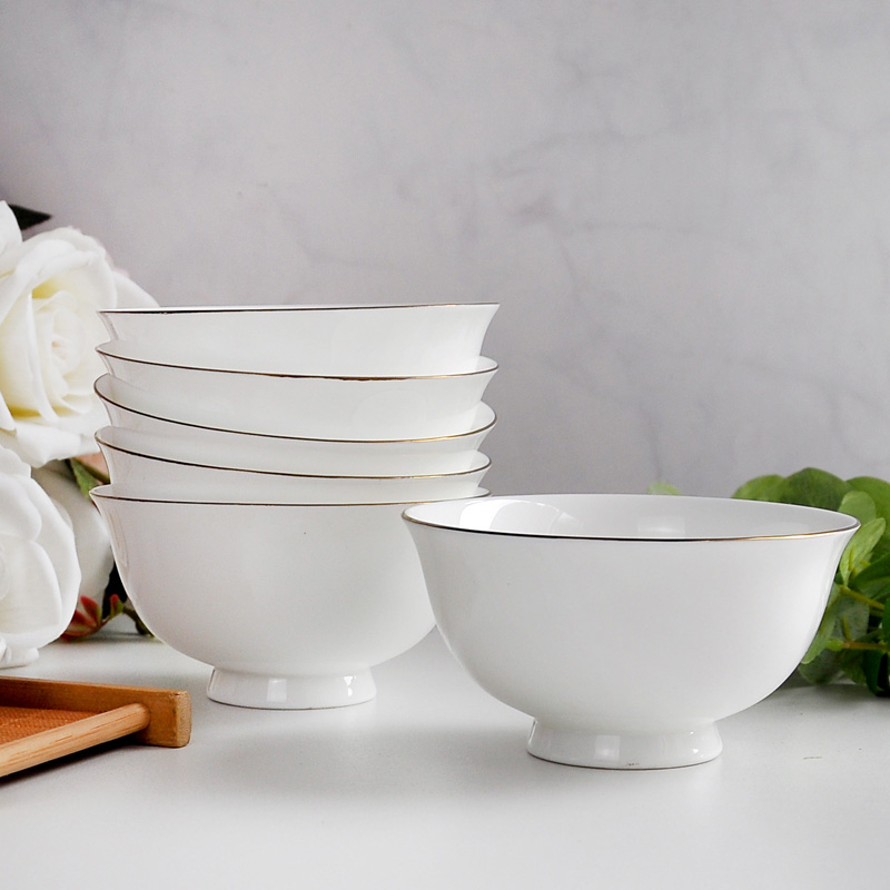 Fine Bone China Footed Bowls Set 