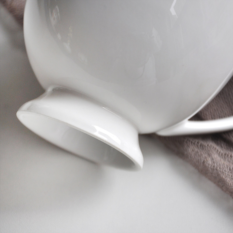 White Bone China Tea Cups And Saucers Set