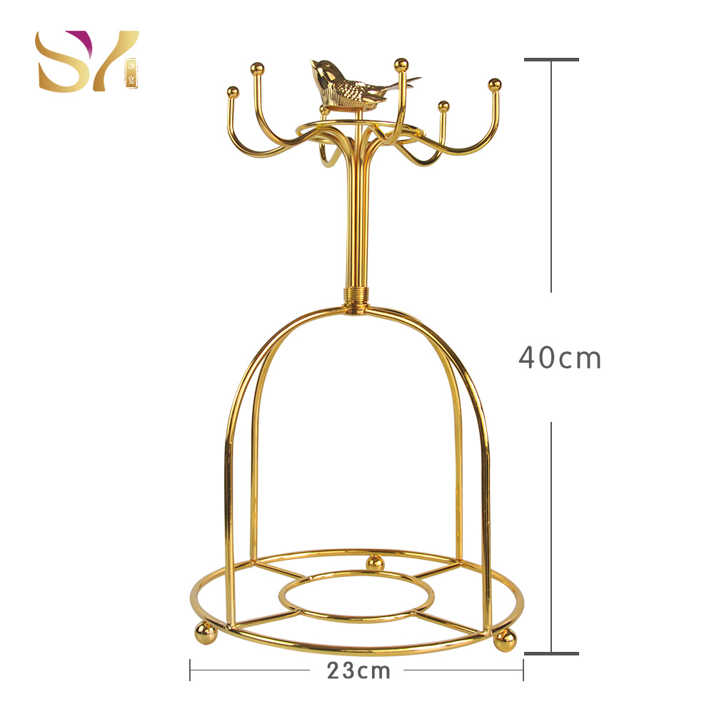 Metal Display Rack Holder With Bird