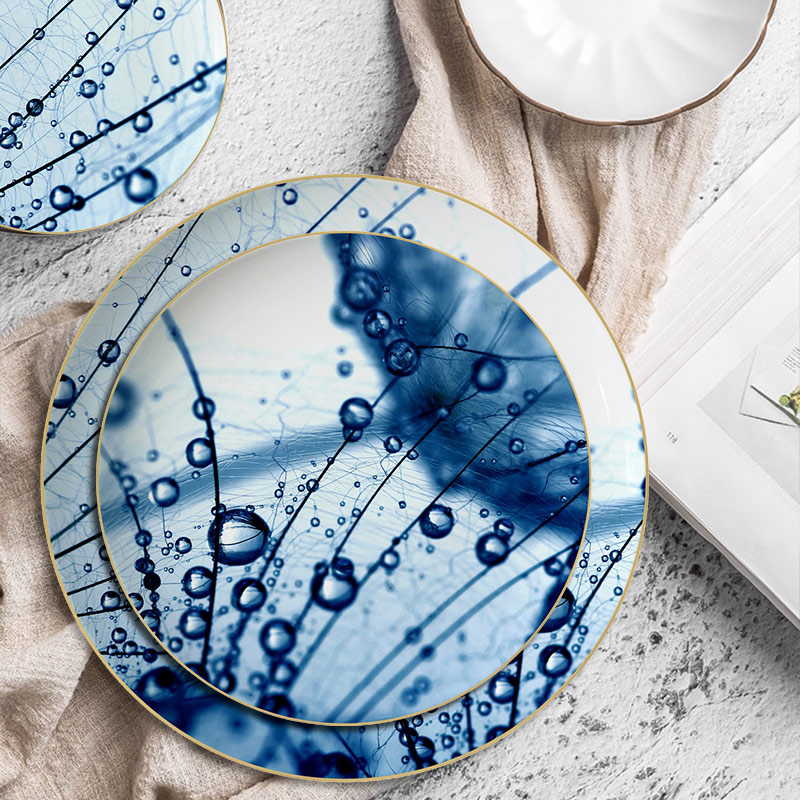 Blue Dew Bone China Dish Service Set