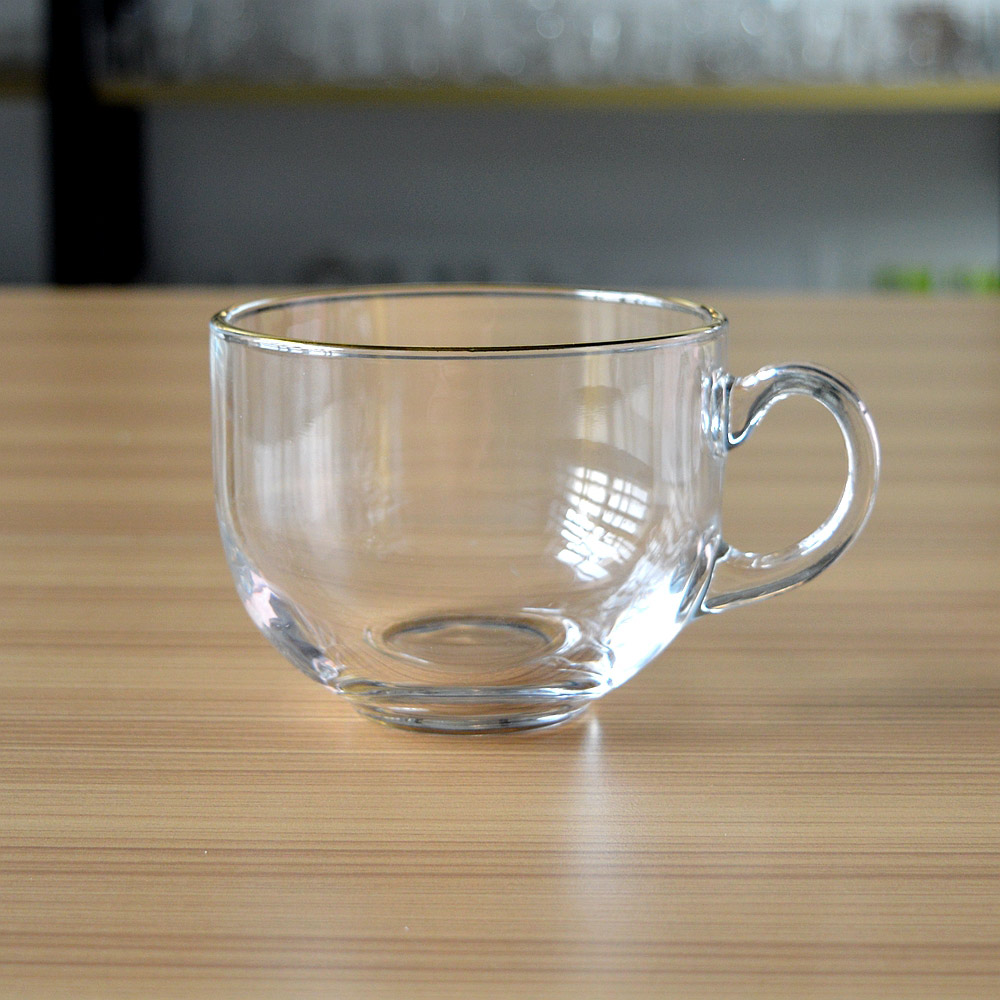 wholesale clear glass coffee mug tea cup