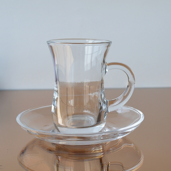 Turkish Glass Tea Cups And Saucers Set