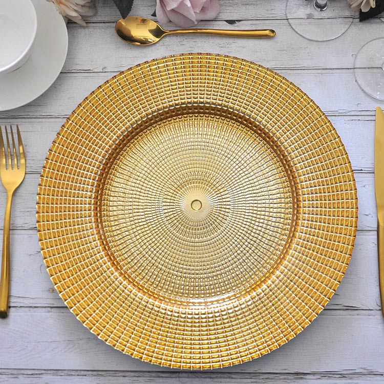 Multiple Different Types Gold Charger Plates