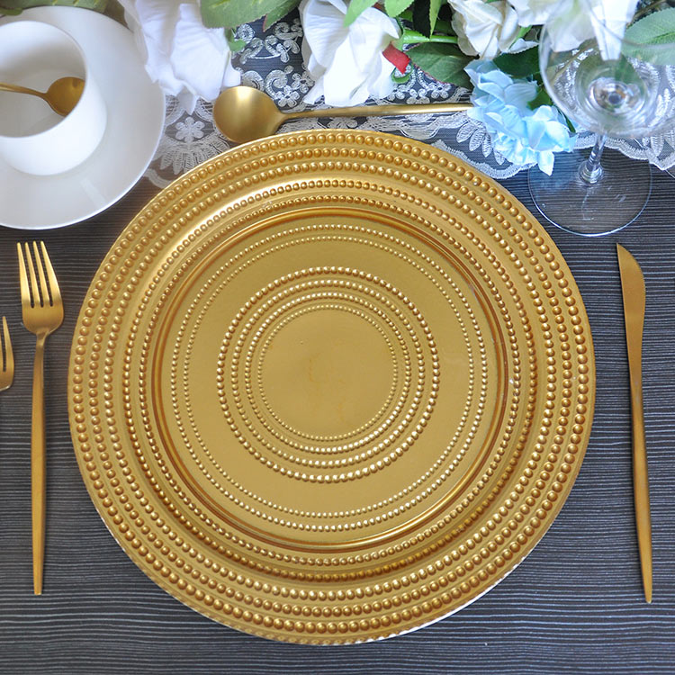 Multiple Different Types Gold Charger Plates