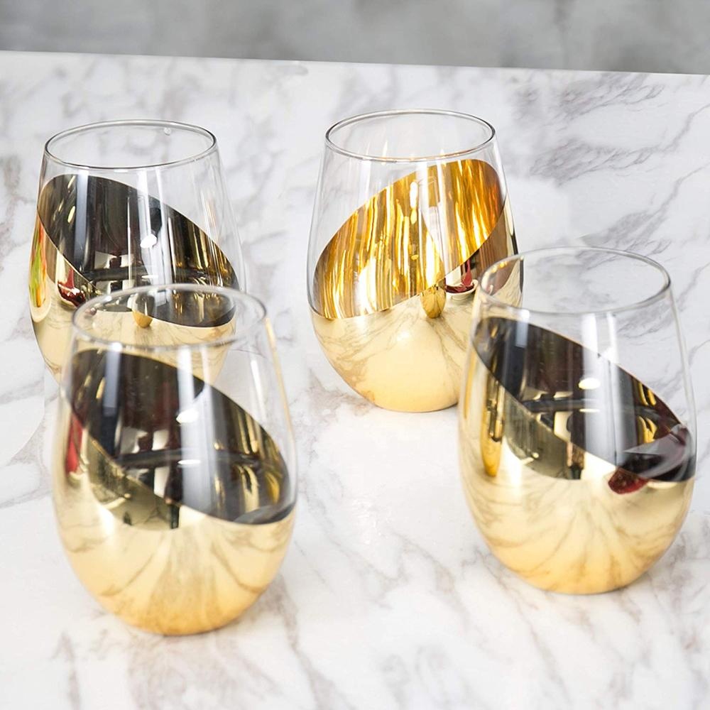 Plating Rose Gold Wine Glasses Stemless