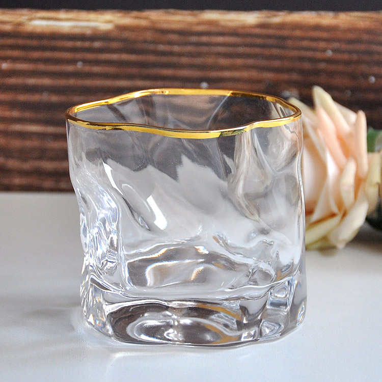 Irregular Twisted Crystal Whisky Glasses