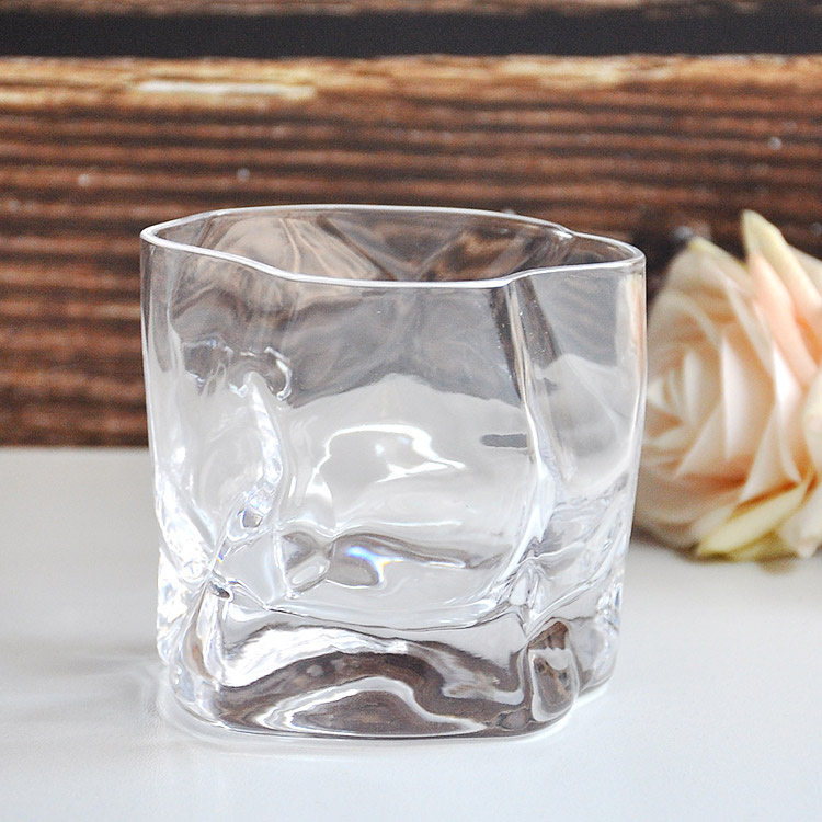 Irregular Twisted Crystal Whisky Glasses