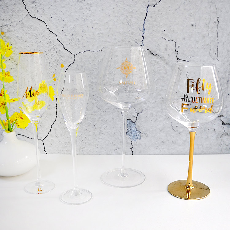 Gold Stem Bourgogne Glass
