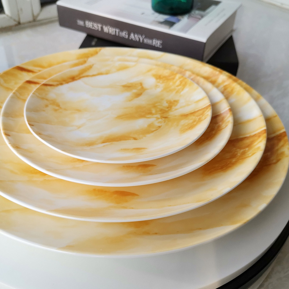 Yellow Marble Textured Service Set