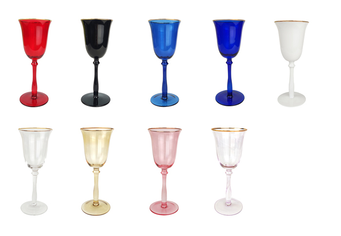 colorful tulip water wine goblet manufacturers