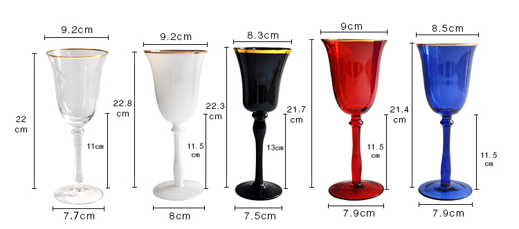 colorful tulip water wine goblet manufacturers