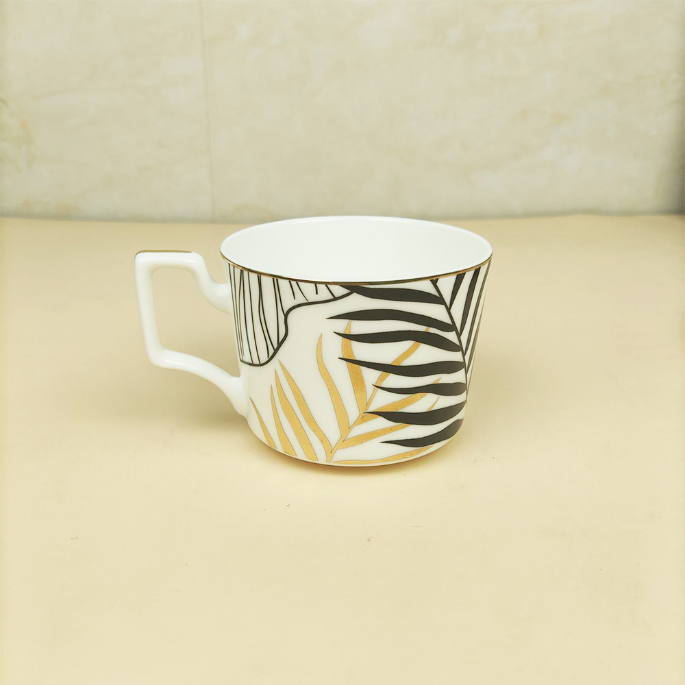 Black Gold Teacups Cup and Saucers