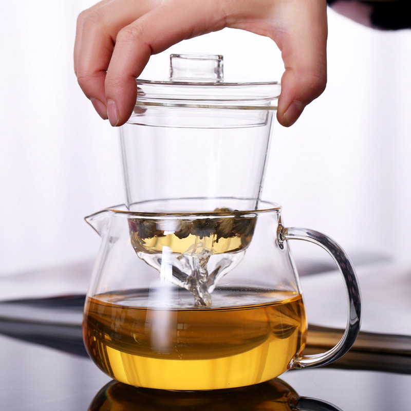 Transparent Borosilicate Glass Teapot Set