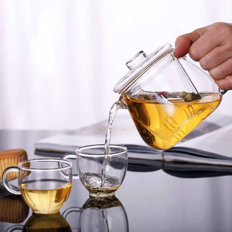 Transparent Borosilicate Glass Teapot Set