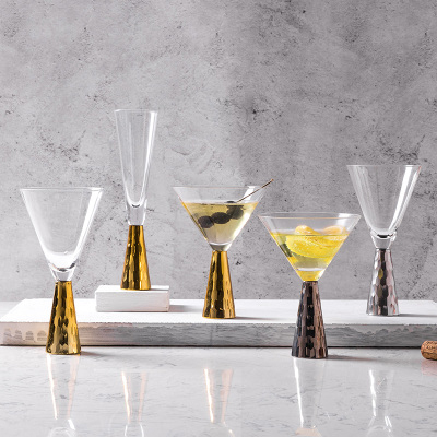 Solid Thick Stem Crystal Champagne Flutes