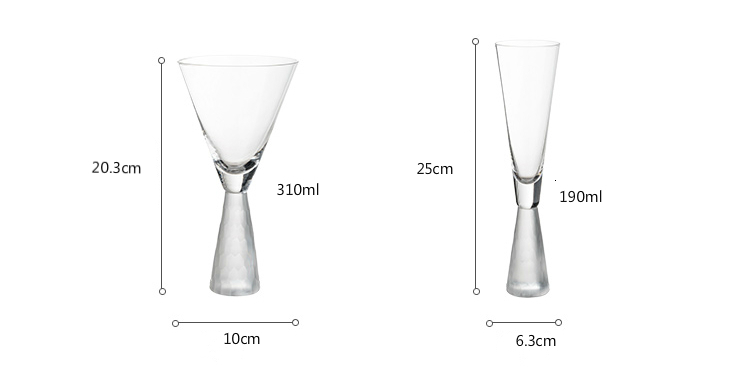 solid thick stem crystal champagne flutes