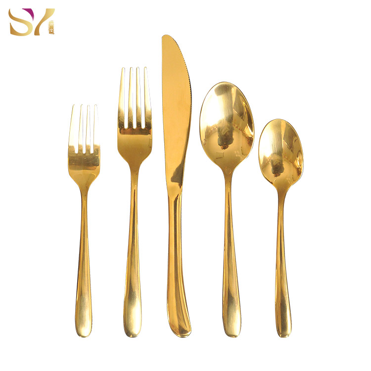  Gold Silverware Satin Flatware Set