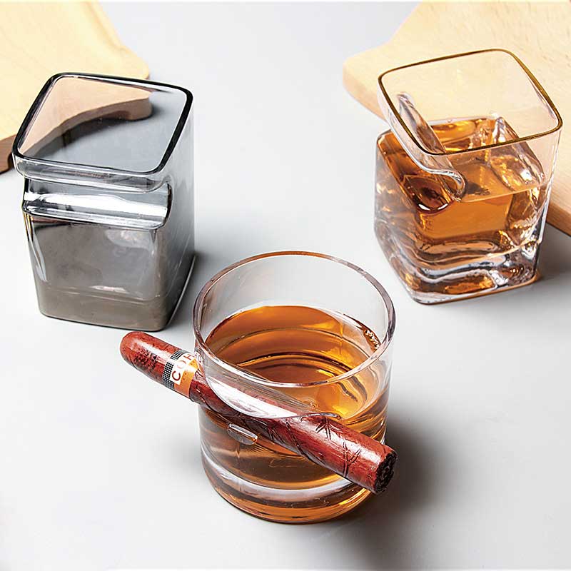 Cigar Old Fashioned Whisky Glass Cup