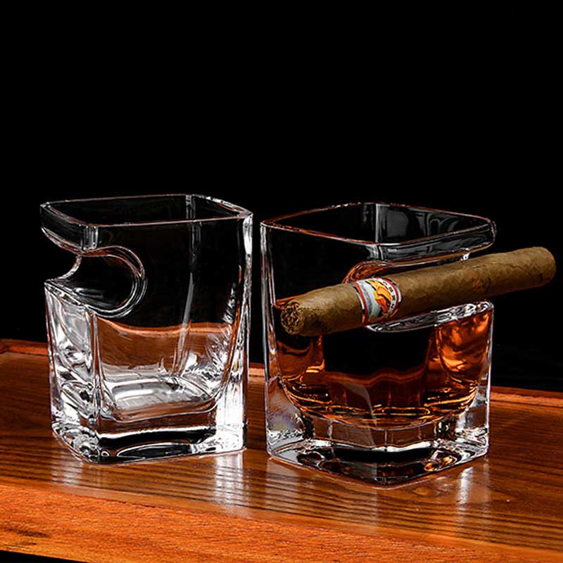 stemless cigar old fashioned whisky glass cup