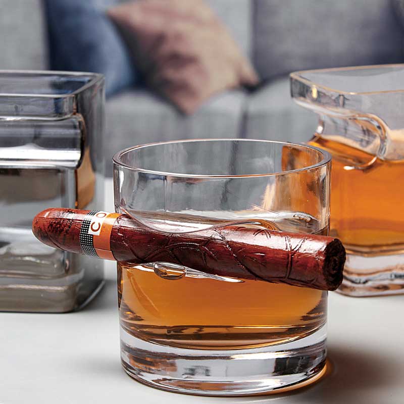 Cigar Old Fashioned Whisky Glass Cup