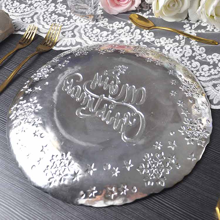 Christmas Glass Charger Plates