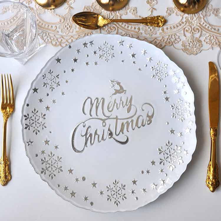 Christmas Glass Charger Plates