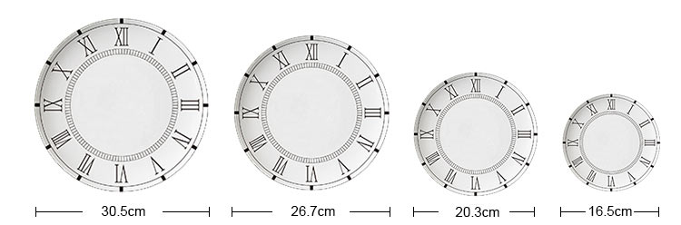 ceramic clock dial decoration tableware plate set