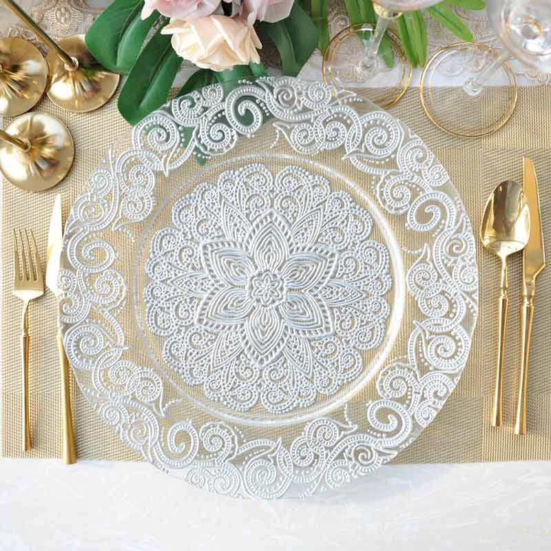 Floral Large Plate Under Dinner Plate