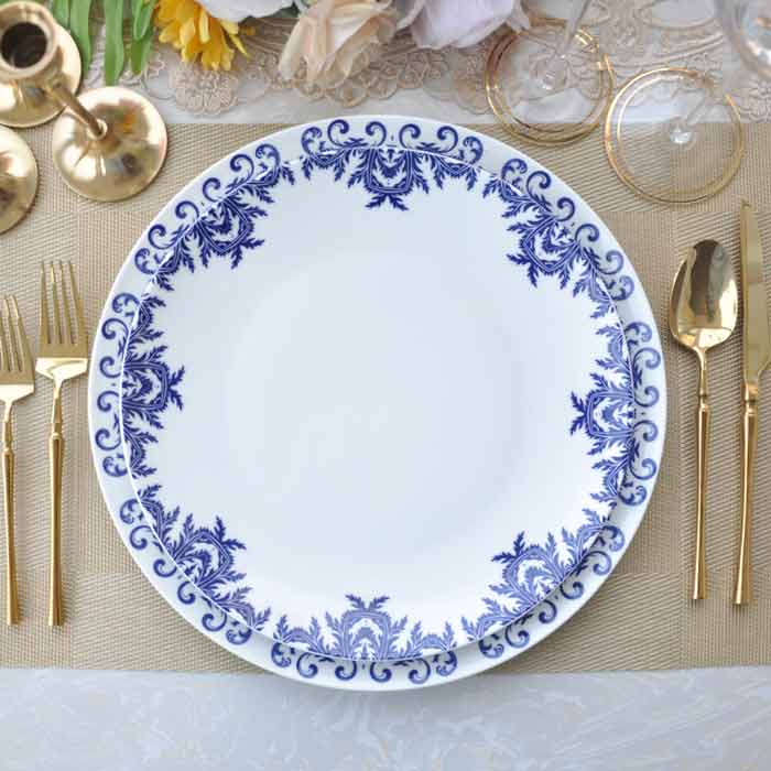 Blue And White Snowflake Patterned Set