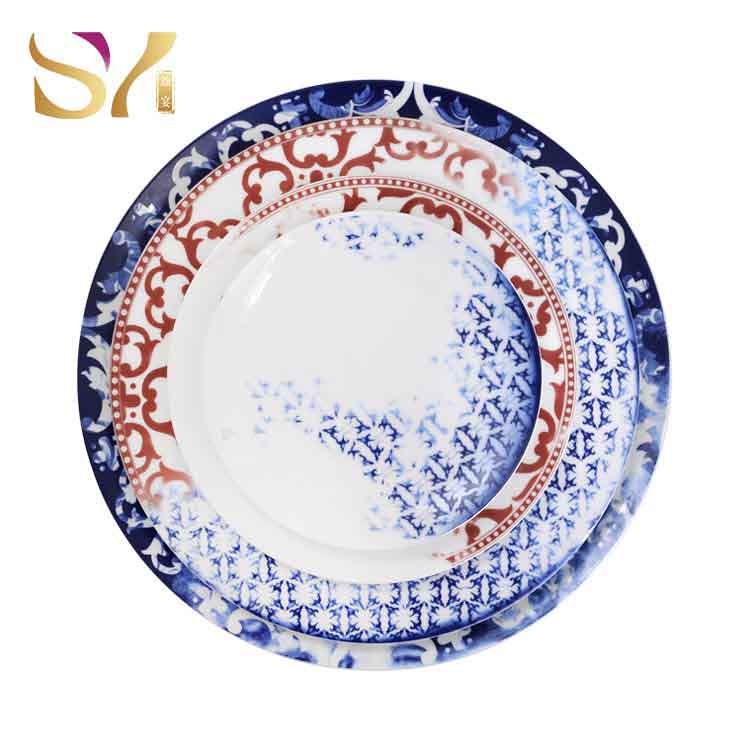 Colourful Ceramic Dinner Plates Set