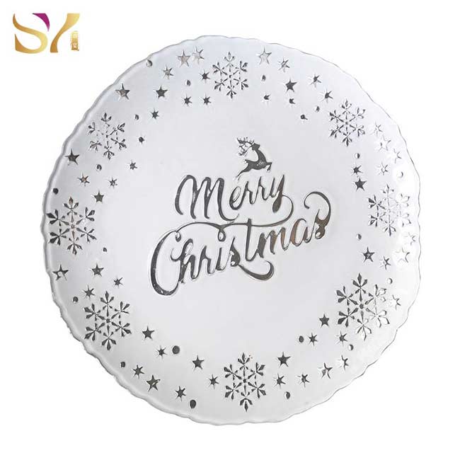 Christmas Glass Charger Plates