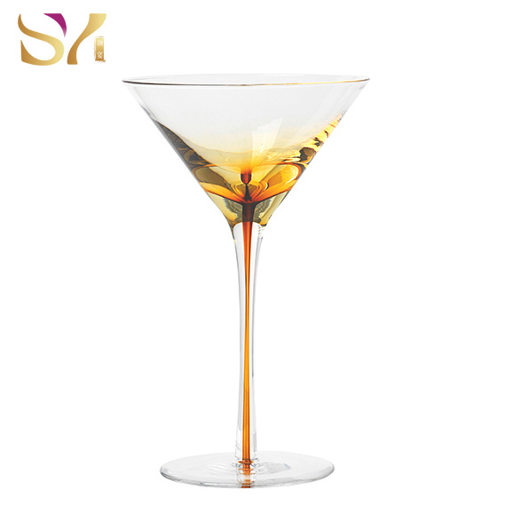 Amber Martini Glass 