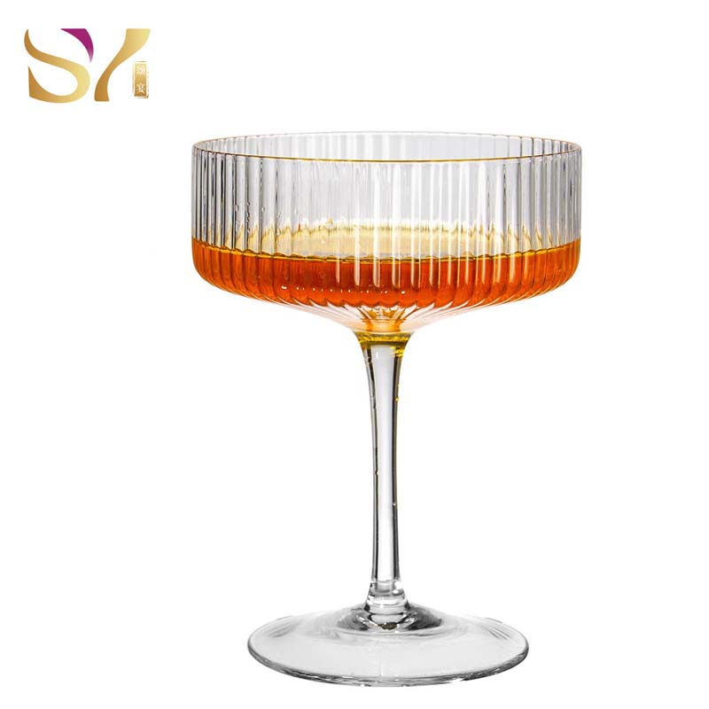 Classic Vertical Lines Cocktail Glasses
