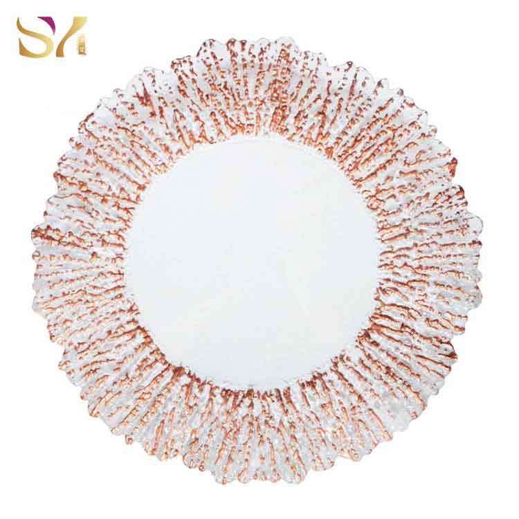 Rose Gold Reef Charger Plates