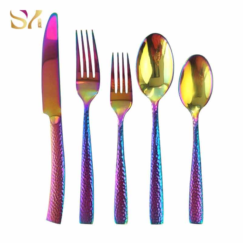 Rainbow Coloured Flatware Cutlery Set