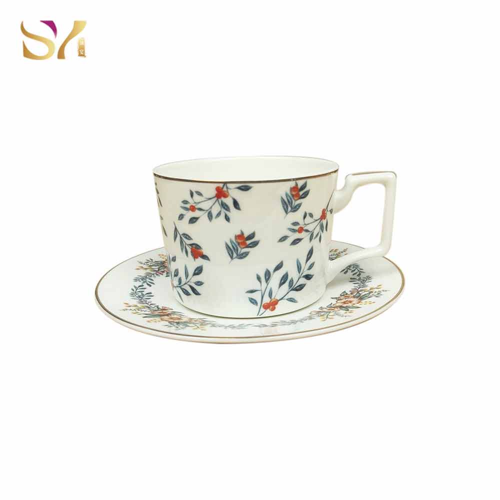 Floral Decorative Tea Cups And Saucers