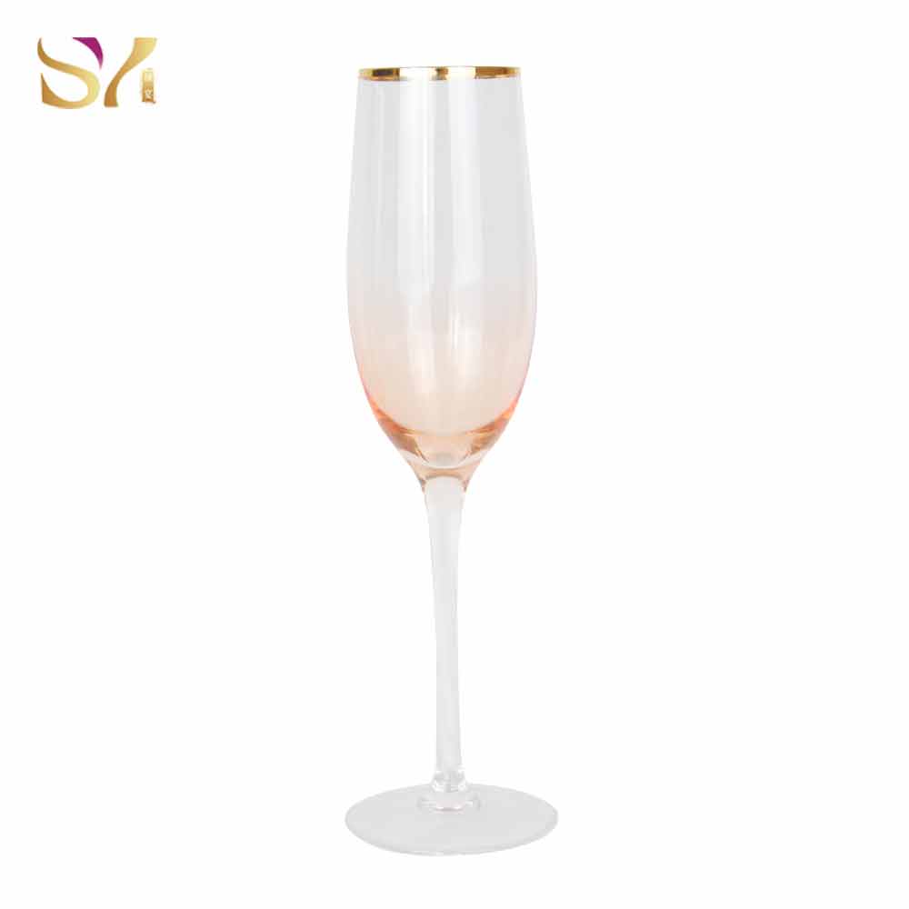 Orange Flat Champagne Glasses