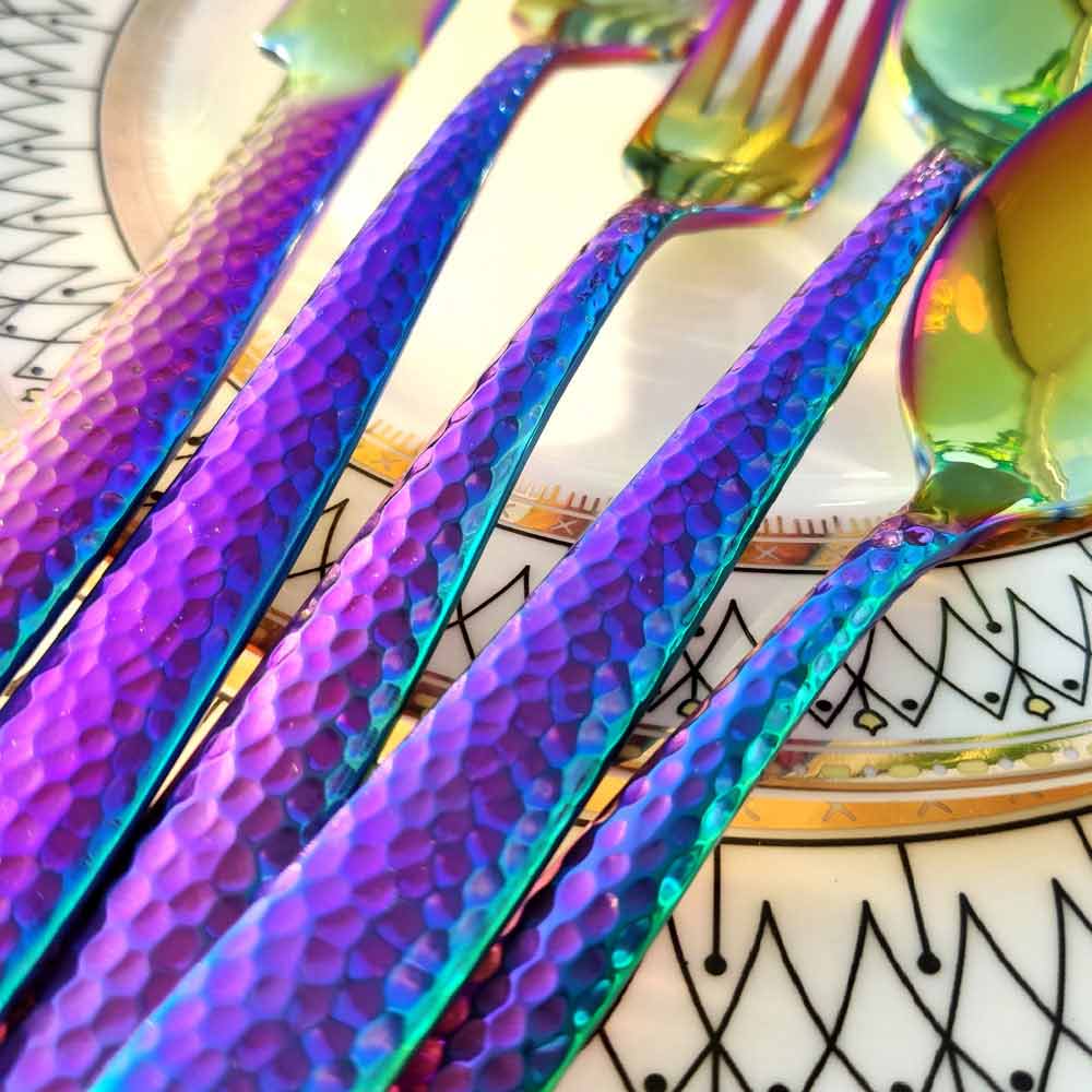 Rainbow Coloured Flatware Cutlery Set