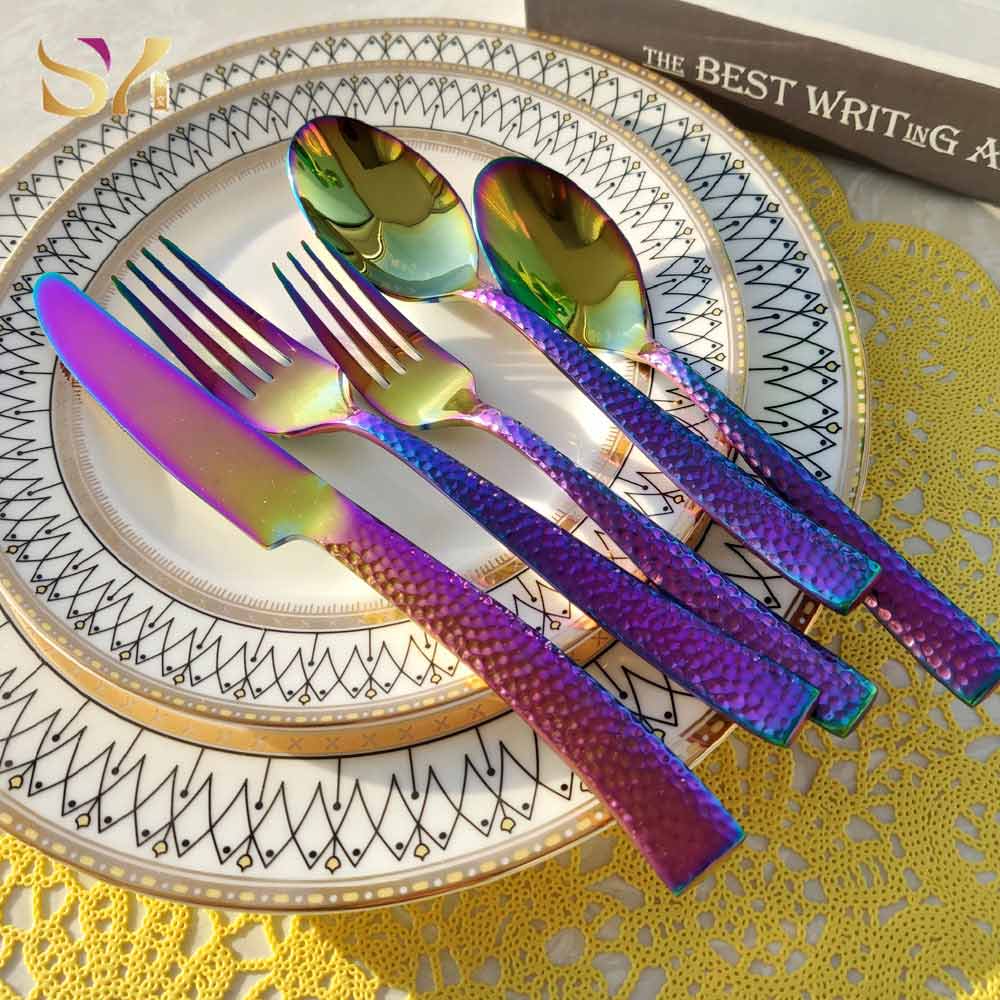 Rainbow Coloured Flatware Cutlery Set